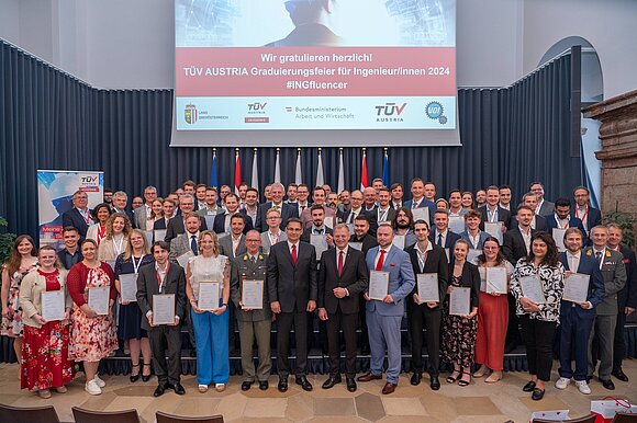 Gruppenfoto auf der Bühne